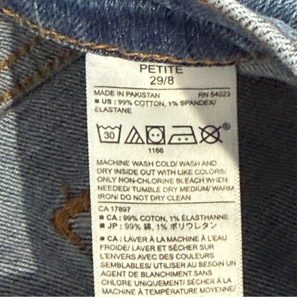 Banana Republic 29 8 petite Girlfriend Distressed Medium Wash Cropped Jeans - Picture 4 of 4